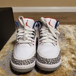 Retro Jordan 3 True Blue, size 7Y, 8.5 Womens